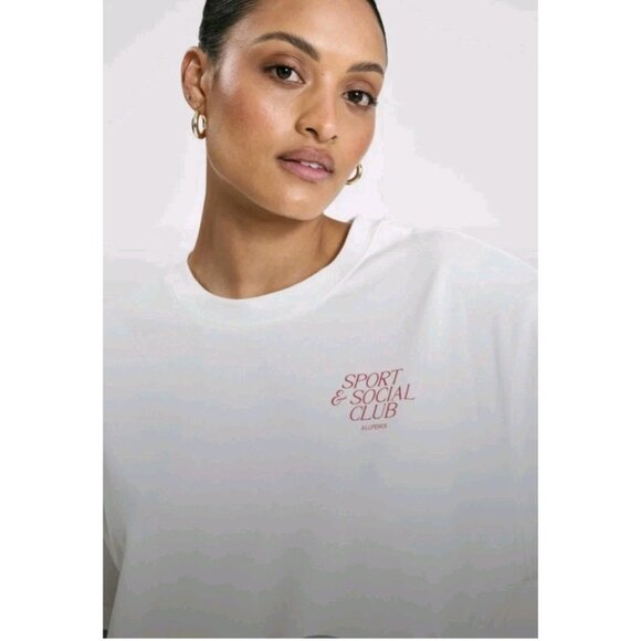 Wilo The Label Sport And Social Club White Cotton Tee T-shirt Size XS NWT - Picture 3 of 13